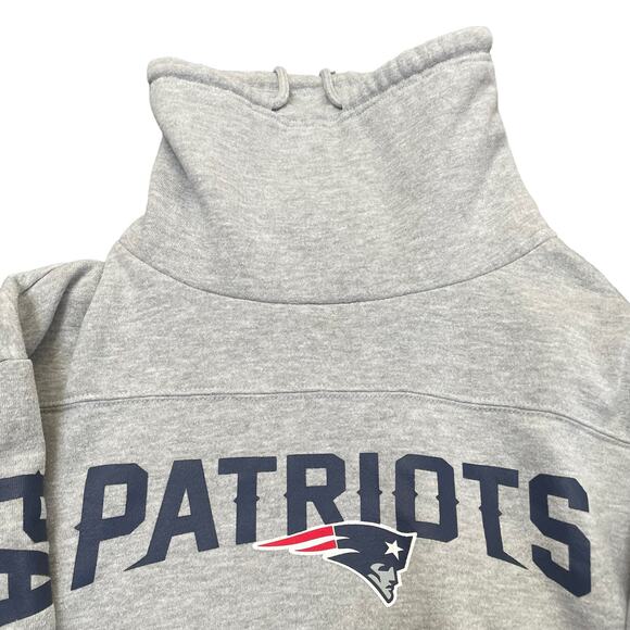 New England Patriots Mock Neck Mens Med NFL Turtleneck Sweatshirt Team Apparel - Picture 6 of 14